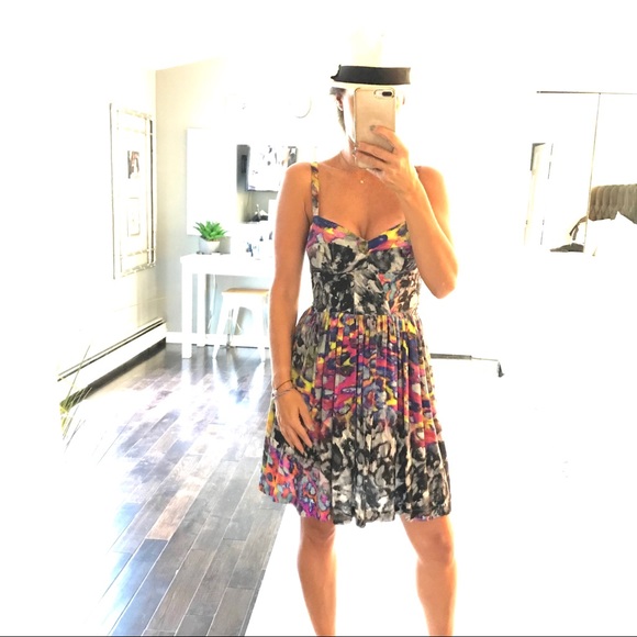 Amanda Uprichard Dresses & Skirts - Amanda Uprichard multi color silk dress size XS